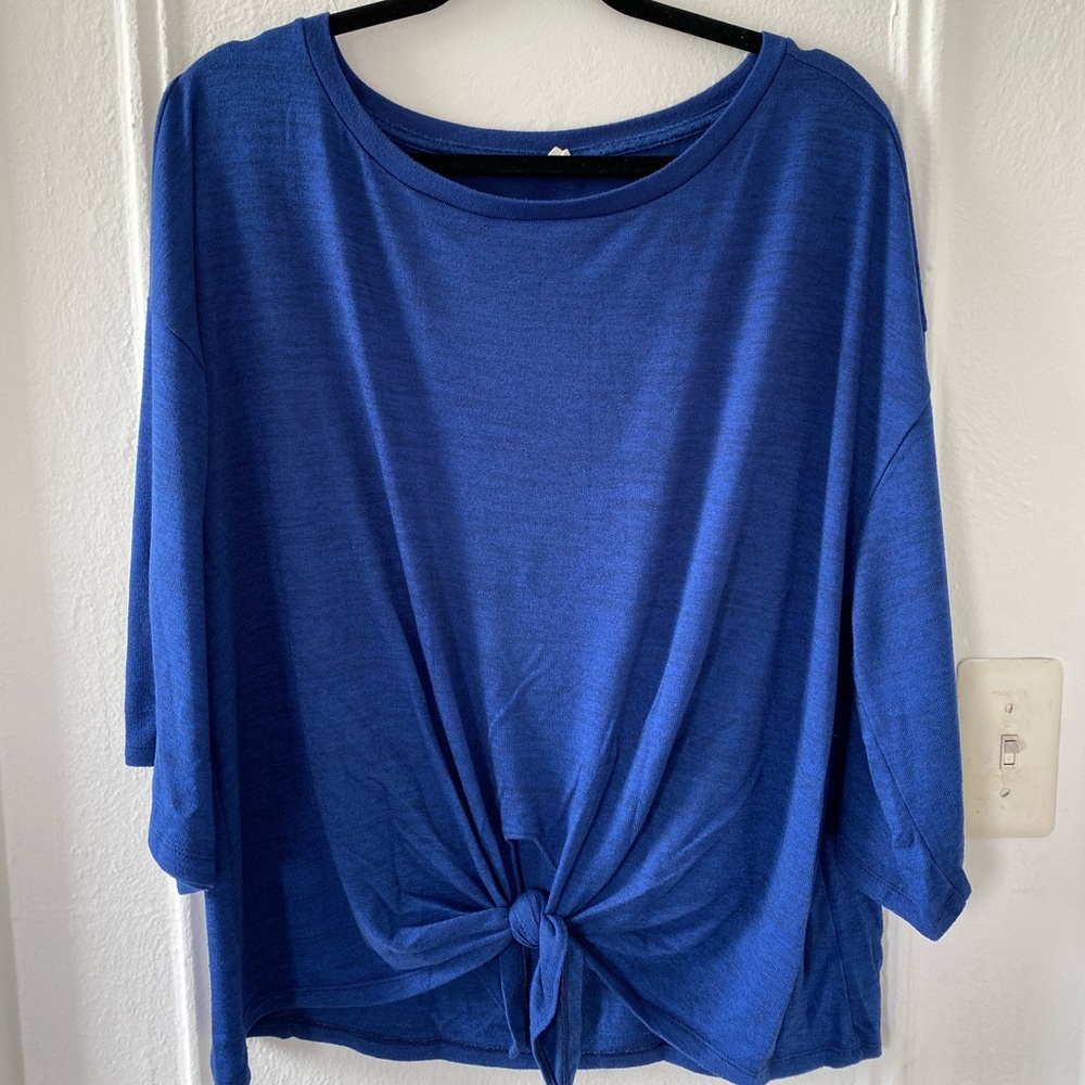 Cobalt Blue Wide Sleeve Top